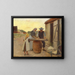Familie van vissers bezig - Michael Ancher — ingelijst kunstwerk aan de muur