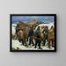 De reddingsboot wordt meegevoerd door de duinen - Michael Ancher — ingelijst kunstwerk aan de muur