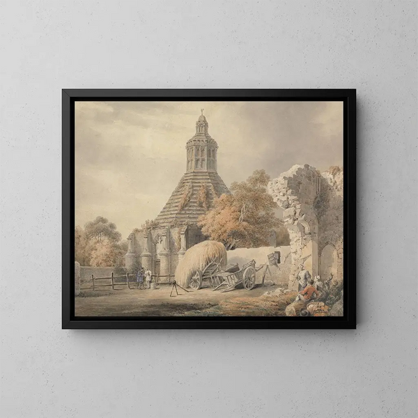Keuken van de monniken in Glastonbury - Michael Angelo Rooker — ingelijst kunstwerk aan de muur