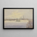 Sinds de stoomboot Cambria vertrekkend uit Boston, Bunker Hill-monument - Michael Seymour — ingelijst kunstwerk aan de muur