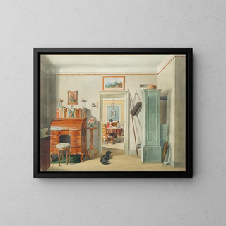 Binnen schilderij - Michael Stohl — ingelijst kunstwerk aan de muur