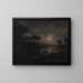 Italiaanse landschapkunstdruk bij zonsondergang - Michael Wutky — ingelijst kunstwerk aan de muur