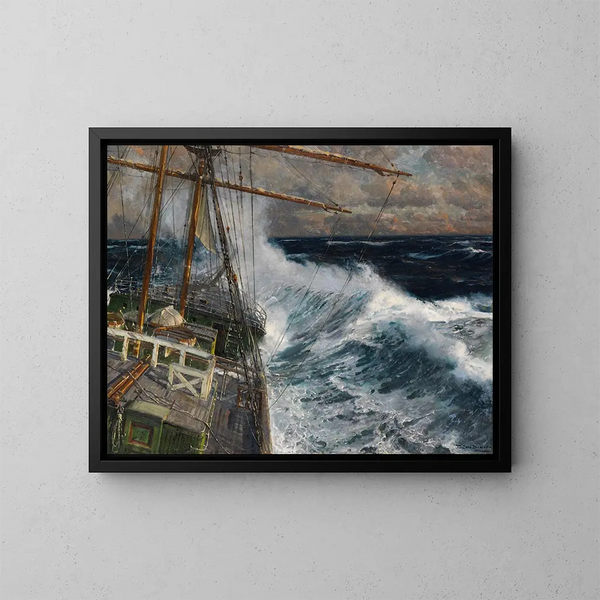 In de open zee - Michael Zeno Diemer — ingelijst kunstwerk aan de muur