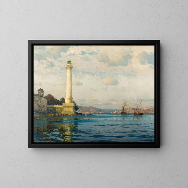 Le phare d'Ahrkap - Michael Zeno Diemer — ingelijst kunstwerk aan de muur