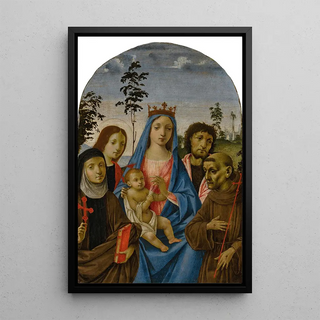 Michelangelo di Pietro Membrini - Madonna and Child with Saints Clare John the Evangelist John the Baptist and Francis.webp