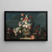 Natuurstudie met een boeket - Michele Antonio Rapous — ingelijst kunstwerk aan de muur