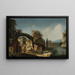 Landscape with Ruins - Michele Marieschi — framed artwork on a wall