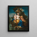 Latone en haar kinderen Apollo en Diana in een landschap bij maanlicht - Michele Rocca — ingelijst kunstwerk aan de muur