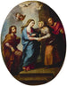 The Visitation of the Virgin Mary to her cousin Elizabeth with saints Joseph and Zechariah - Miguel Cabrera — artwork view
