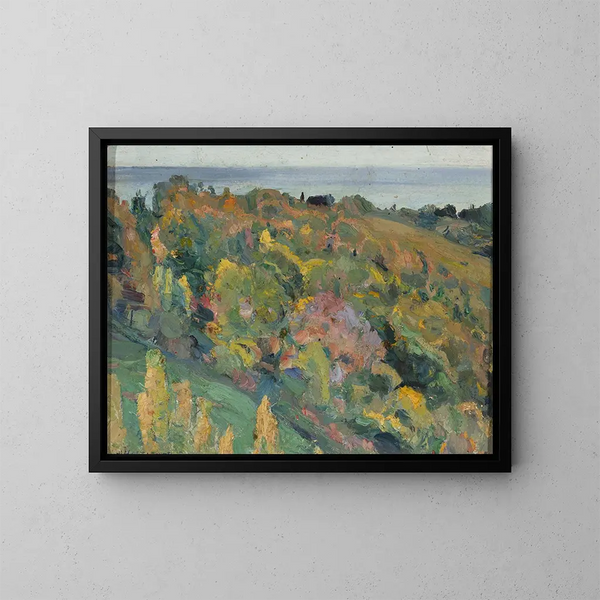 Studie van het landschap - Mikhail Nesterov — ingelijst kunstwerk aan de muur