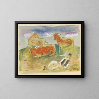 Mikul Galanda - Herder with Cows.webp