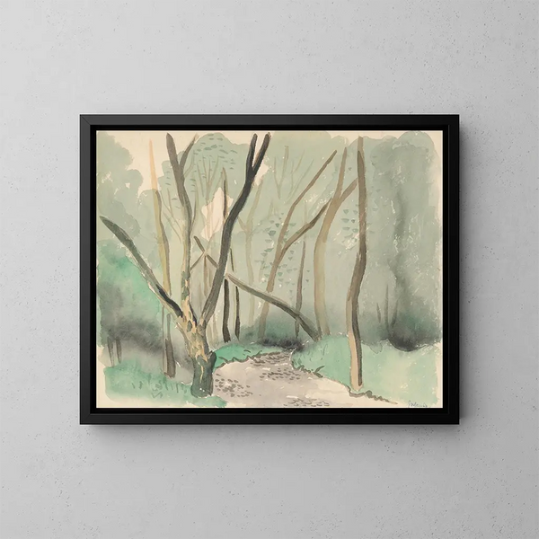 Landschap van het herfstpark - Mikuláš Galanda — ingelijst kunstwerk aan de muur