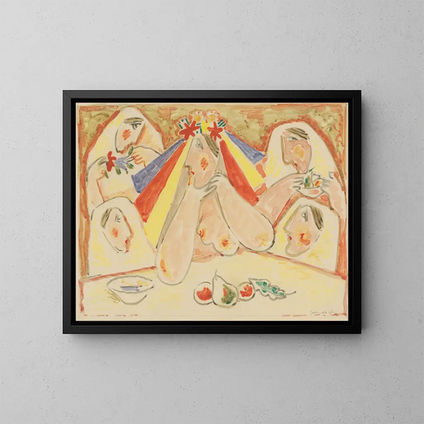 De bruid - Mikuláš Galanda — ingelijst kunstwerk aan de muur