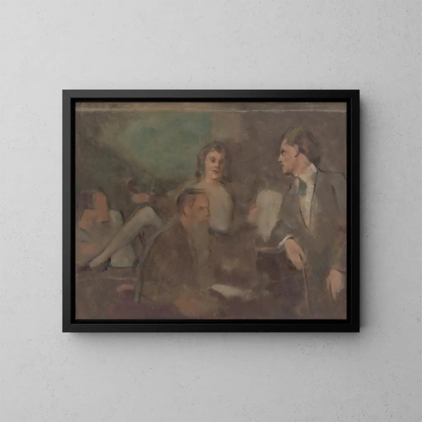 Concert à domicile - Milan Thomka Mitrovský — ingelijst kunstwerk aan de muur