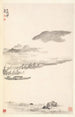 Landschap met rivier - Min Zhen — weergave van het kunstwerk