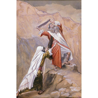 Moïse détruisant les tablettes des dix commandements - James Tissot | Reproduction Tableau Décoration murale affiche copie