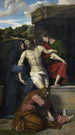 Pietà - Moretto da Brescia — weergave van het kunstwerk