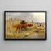 A duck hunt - Moritz Müller — framed artwork on a wall