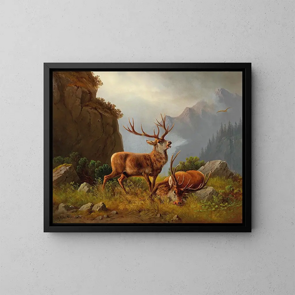 Na de strijd - Moritz Müller — ingelijst kunstwerk aan de muur