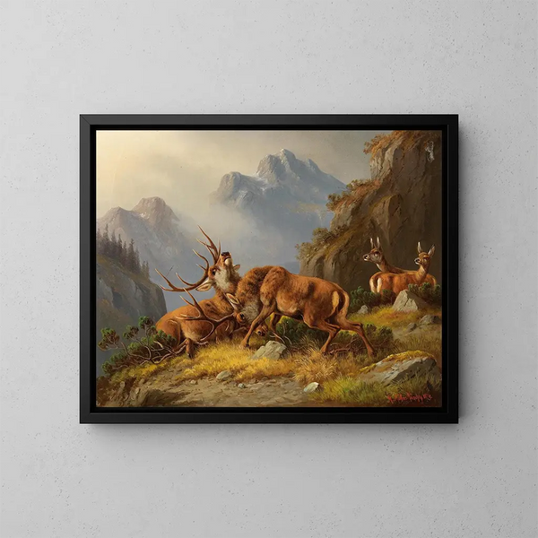 Het Gevecht - Moritz Müller — ingelijst kunstwerk aan de muur