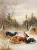 Vos met honden - Moritz Müller II — weergave van het kunstwerk