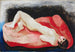 van Nu Tendu sur un Divan Rouge - Moïse Kisling — weergave van het kunstwerk