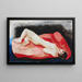 van Nu Tendu sur un Divan Rouge - Moïse Kisling — ingelijst kunstwerk aan de muur