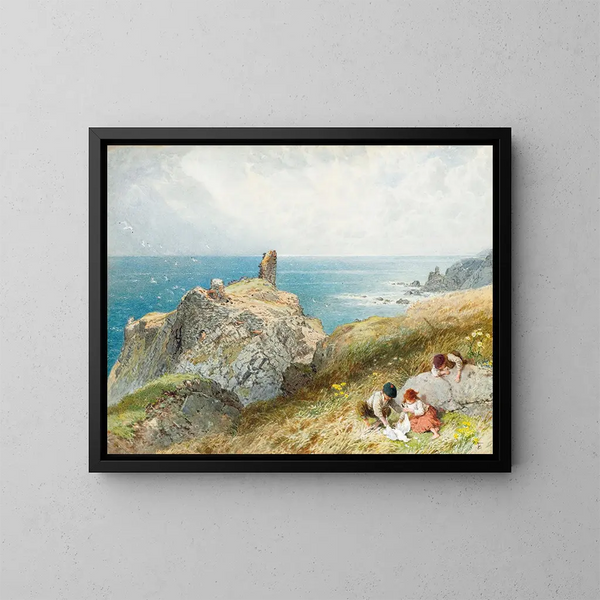 Château de Fast, Berwickshire, Écosse - Myles Birket Foster — ingelijst kunstwerk aan de muur