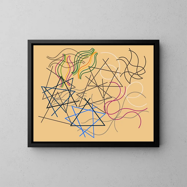 Lijnen van de zomer - Myriam Thyes — ingelijst kunstwerk aan de muur