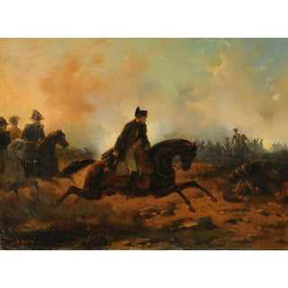 Napoléon chargeant à Waterloo d'Hippolyte Bellangé | Reproduction Tableau Décoration murale affiche copie
