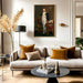 Art print of The Emperor Napoleon in His Study displayed in a bright living room