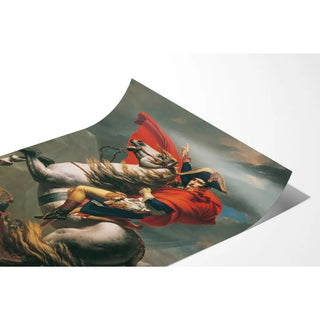 Napoléon franchissant le Grand-Saint-Bernard de Jacques-Louis David | Reproduction Tableau Décoration murale affiche copie