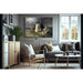 Art print of Napoleon Leaving Lobau displayed in a contemporary living room