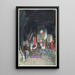 Dans le temple Kannon à Asakusa - Narazaki Eishō — ingelijst kunstwerk aan de muur