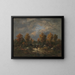 Herfst aan de rand van de vijver boslandschap - Narcisse Virgile Diaz de la Peña — ingelijst kunstwerk aan de muur