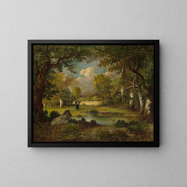 Fagot van het moeras en rand van de open plek - Narcisse Virgile Diaz de la Peña — ingelijst kunstwerk aan de muur
