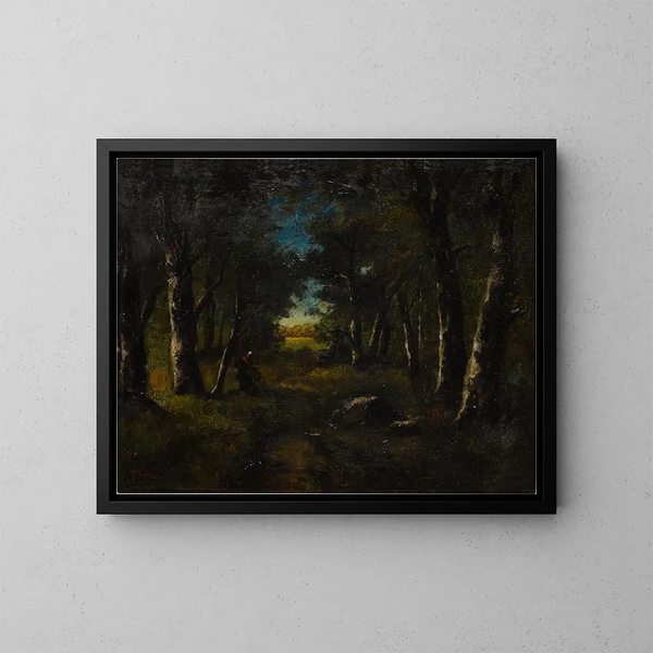 Het bos plukken - Narcisse Virgile Diaz de la Peña — ingelijst kunstwerk aan de muur