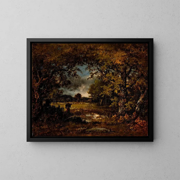 Landschap - Narcisse Virgile Diaz de la Peña — ingelijst kunstwerk aan de muur
