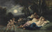 De slaap van de nimfen in de nacht - Narcisse Virgile Diaz de la Peña — weergave van het kunstwerk