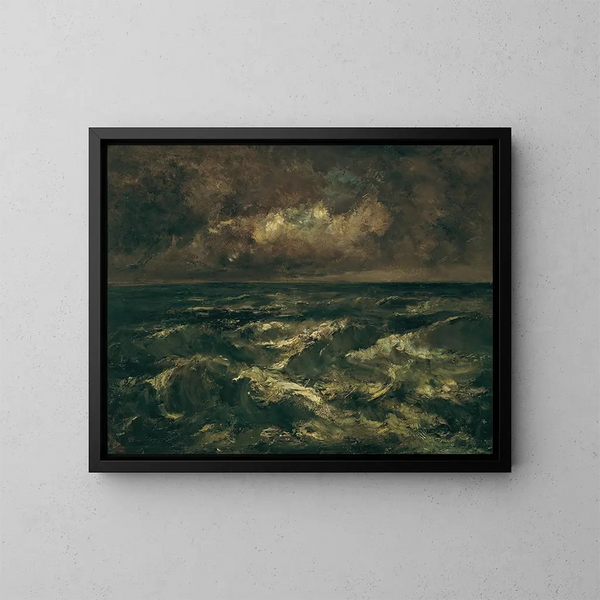 Ruwe zee - Narcisse Virgile Diaz de la Peña — ingelijst kunstwerk aan de muur