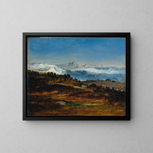 De Pyreneeën, de Pic du Midi de Bigorre - Narcisse Virgile Diaz de la Peña — ingelijst kunstwerk aan de muur