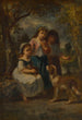 Drie kleine meisjes - Narcisse Virgile Diaz de la Peña — weergave van het kunstwerk