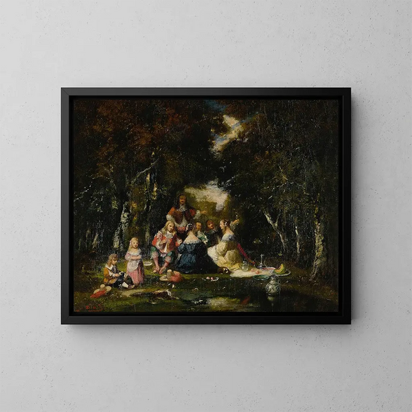 Een deel van het landschap - Narcisse Virgile Diaz de la Peña — ingelijst kunstwerk aan de muur
