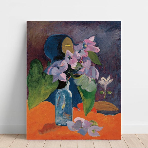 Nature morte avec fleurs et idole - Paul Gauguin | Reproduction Tableau Décoration murale affiche copie