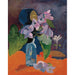 Reproductie van het schilderij Natuurstilleven met bloemen en idool - Paul Gauguin