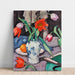 Reproductie van het schilderij Natuurstudie met tulpen en waaier - Samuel John Peploe