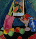 Natuurstudie met een paarse kom - Alexej von Jawlensky — weergave van het kunstwerk