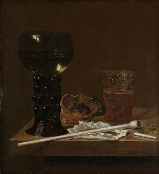 Nature morte avec un verre de bière Roemer et une pipe - Jan Jansz van De Velde III