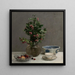 Natuurstudie met hulstvas, kersenschotel, Japanse kom en kopje met schotel - Henri Fantin-Latour — ingelijst kunstwerk aan de muur
