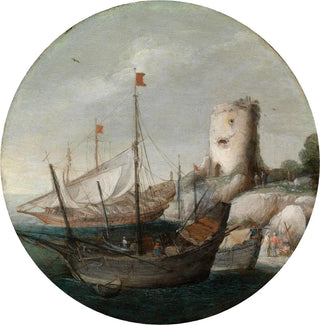 Navires arrivant dans un port du sud - Goffredo Wals